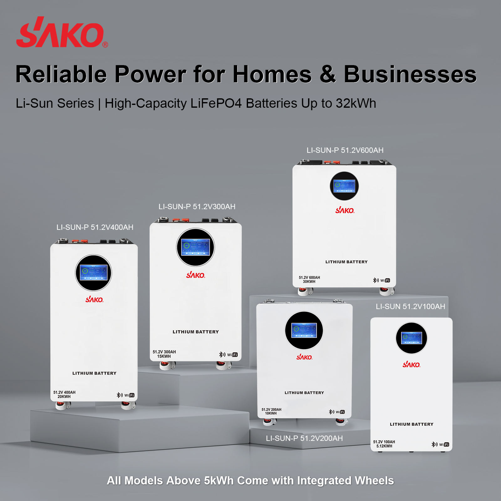 SAKO 51.2V 300Ah Lithium Lifepo4 Battery