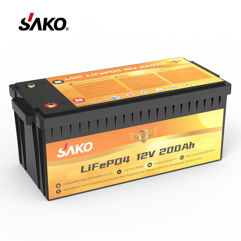 Sako 12.8V 200 Ah Lifepo4 Lithium Battery