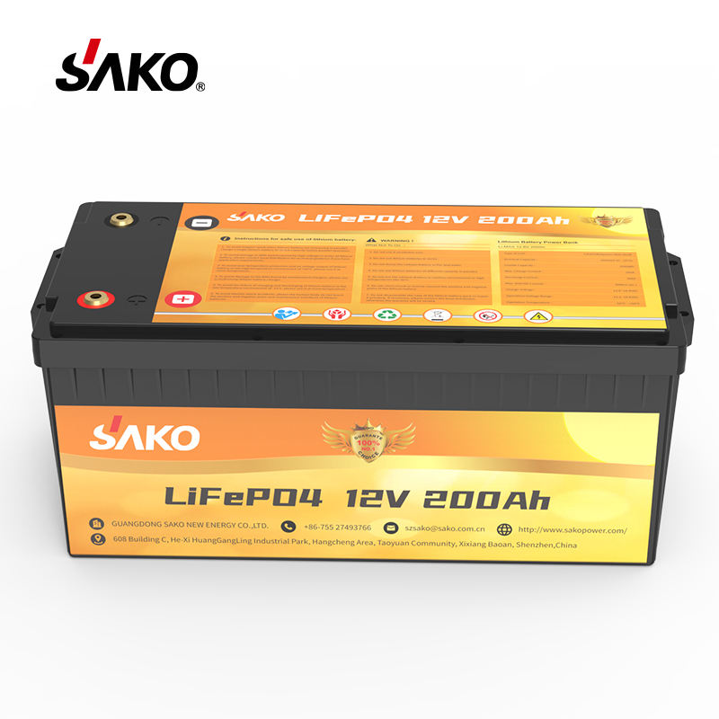 Sako 12.8V 200 Ah Lifepo4 Lithium Battery